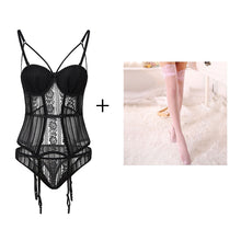 Load image into Gallery viewer, Black Fashion Women Sexy Bra Set Embroidery Bralette Underwear
