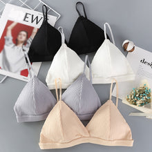 Load image into Gallery viewer, Bra Sexy Lingerie Triangle Cup Threaded Cotton
