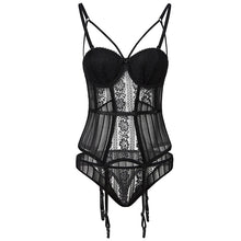 Load image into Gallery viewer, Black Fashion Women Sexy Bra Set Embroidery Bralette Underwear
